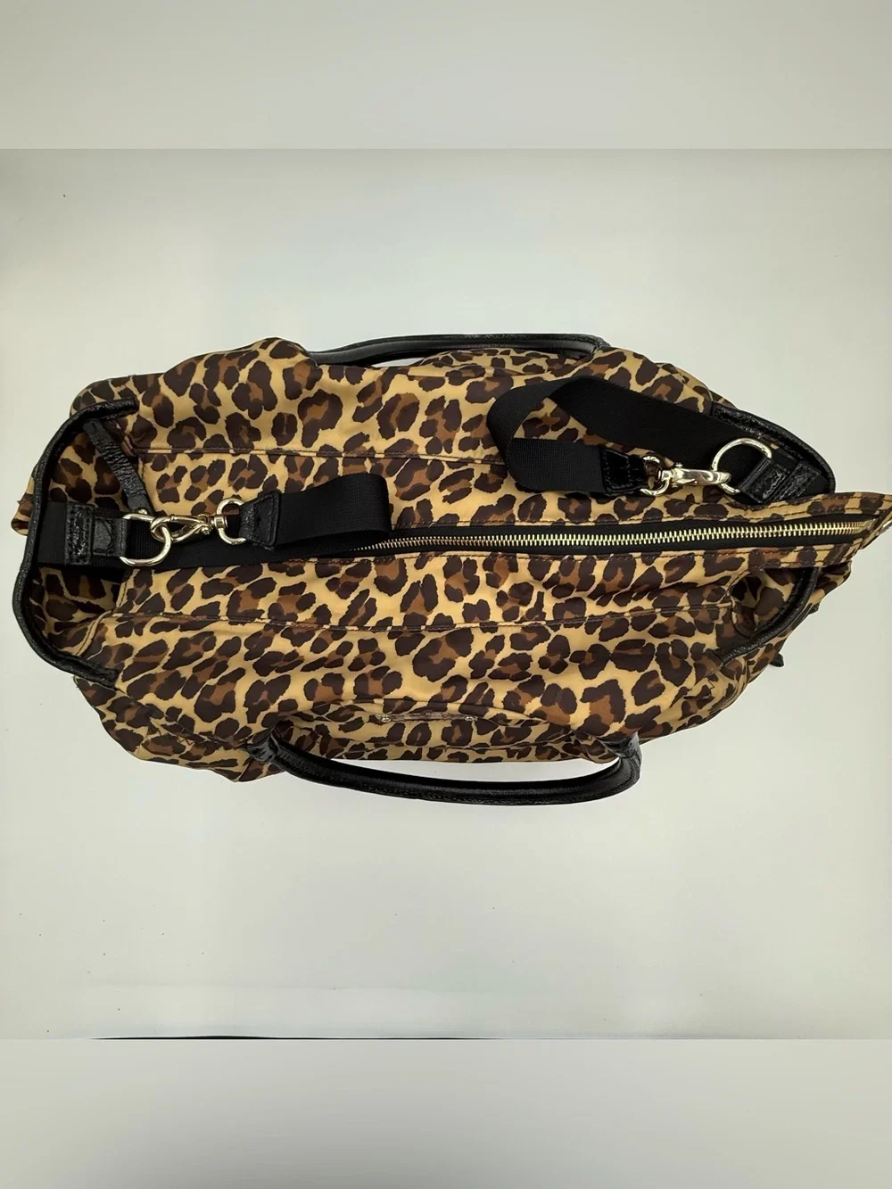 Kate Spade Leopard Stevie Nylon Diaper Bag